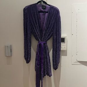 Retrofete Purple Gabrielle Robe Dress